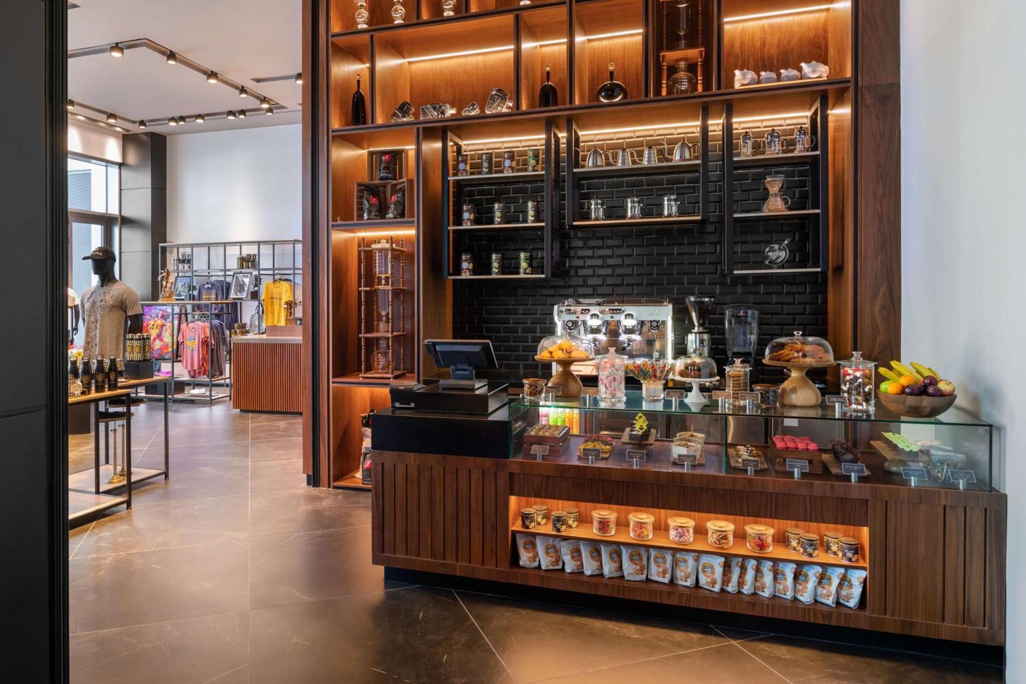 The Wb Abu Dhabi, Curio Collection By Hilton Hotel Exterior photo The interior of the R.E.D. store in the London Marriott Grand Ballroom